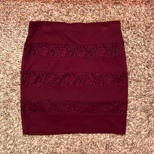 Maroon skirt
